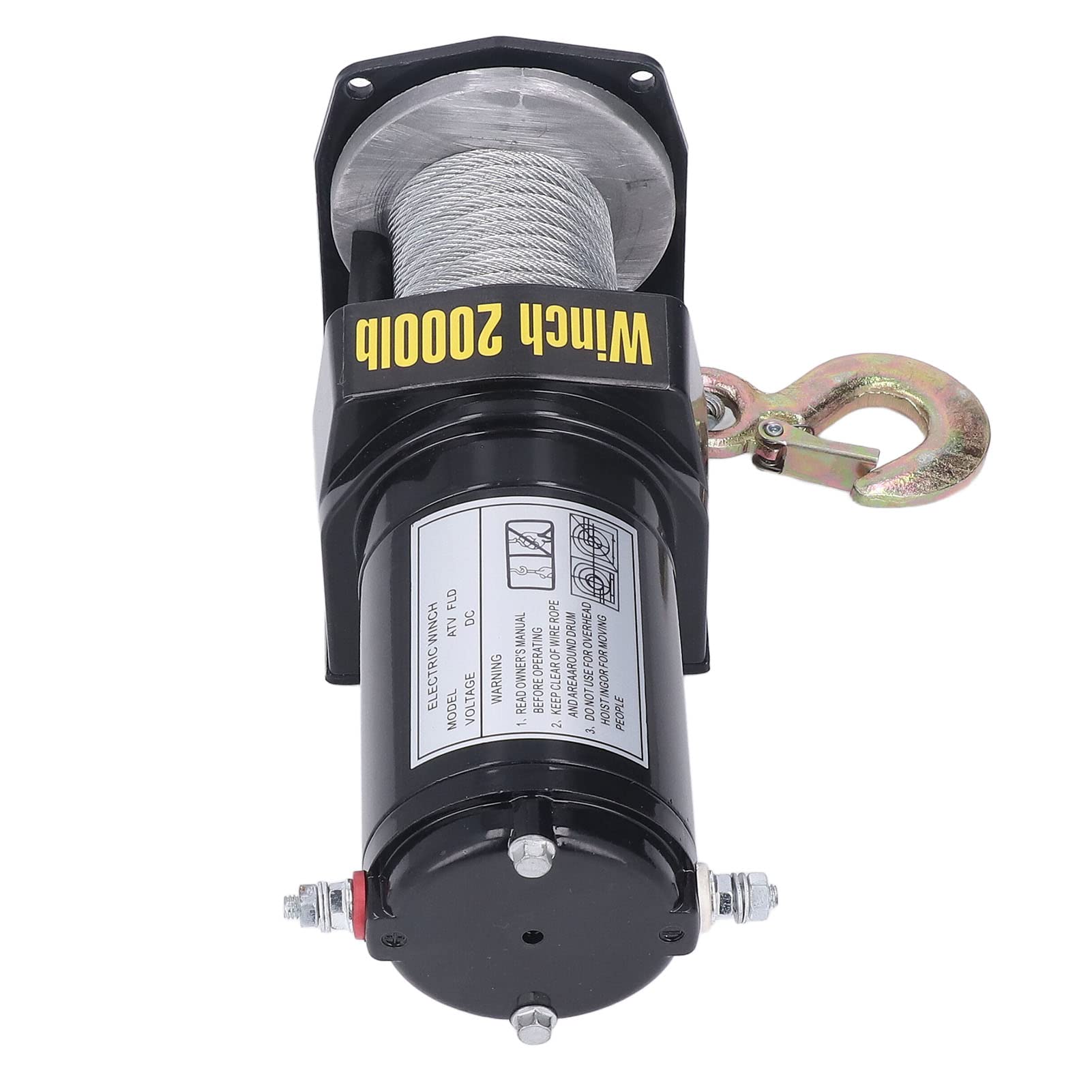 Cabrestante Eléctrico de 24 V, Gancho de Aleación de Acero, Diseño de Hebilla de Núcleo de Cobre, Cabrestante Eléctrico Resistente Al Desgaste para Remolcar