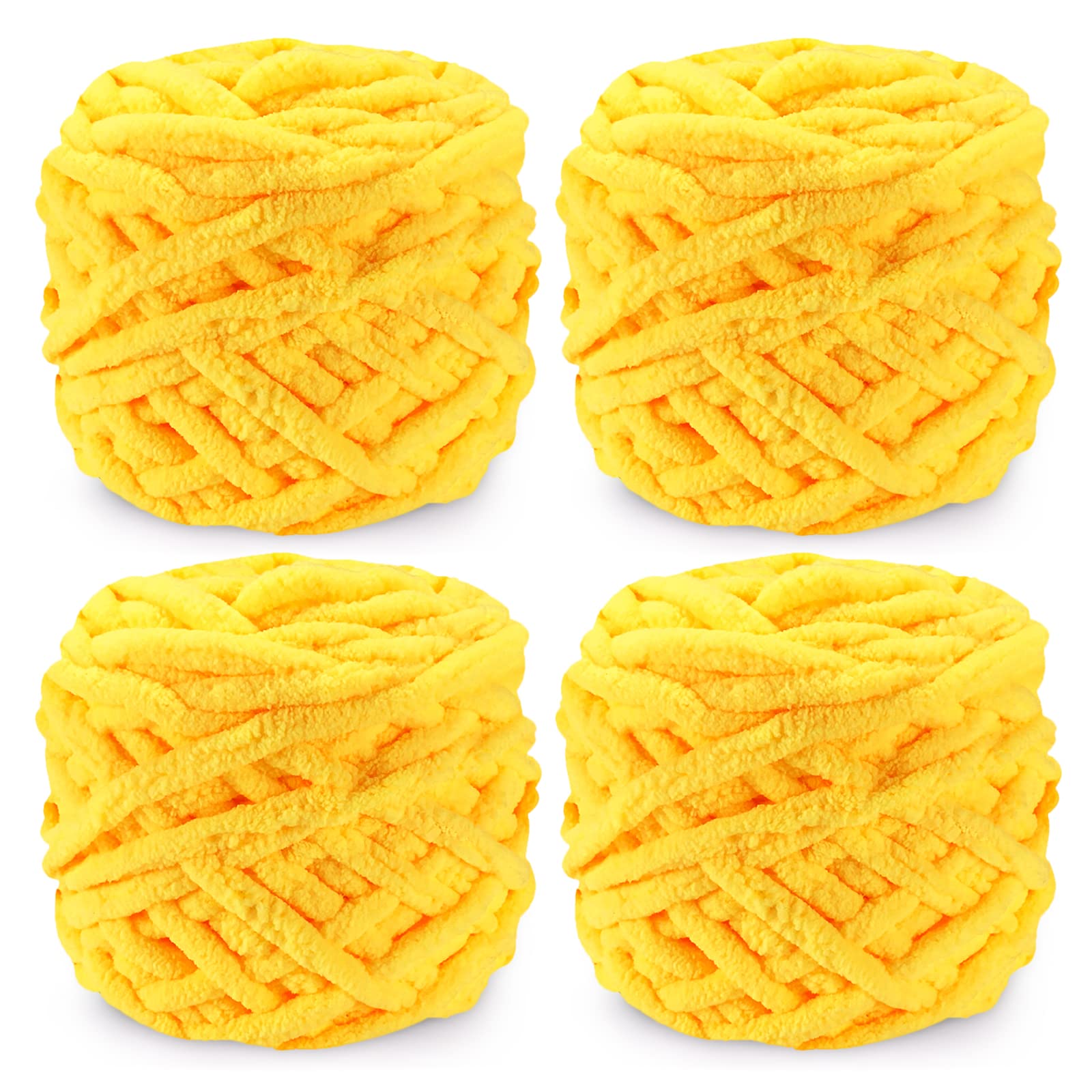 Knitting Wool Yarn 4 x 100g Multi-Colored Soft Chunky Yarn for Crochet Projects Making Plush Balls Handmade Bags Sweaters Shoes Hats Sweaters Blankets Scarves — image 1
