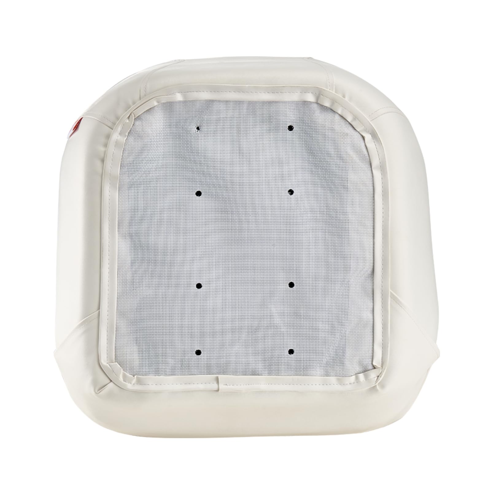 VEVOR Sedile per Barca, Schienale Basso, Sedile Ribaltabile per Barca con Cuscino in Spugna Ispessita e Pelle Impermeabile, Design Ergonomico, per Barche da Pesca, Yacht, Navi, Bianco
