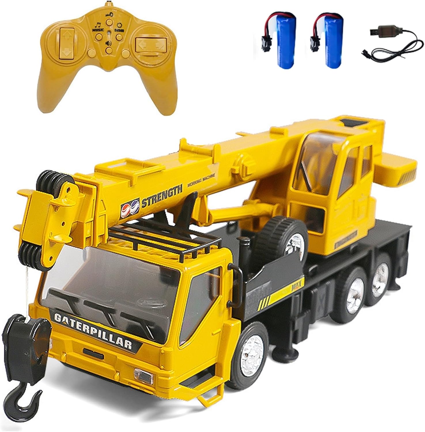 RC Crane Construction Tractor Remote Control Large Crane Truck wiht Light and Sound Rechargeable Electronics Hobby Toys for Kids Boys Child (Yellow) RC Crane Construction Tractor Remote Control Large Crane Truck wiht Light and Sound Rechargeable Electronics Hobby Toys for Kids Boys Child (Yellow)