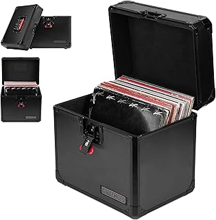 Gator Cases ONYX Series Stackable Case for 50-70 12" Vinyl Records with Reccessed Twist Latches and Rubber-Gripped Handles (G-ONYX-VINYL-1270)