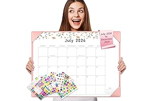 Pink Floral Desk Calendar for Planning and Organization