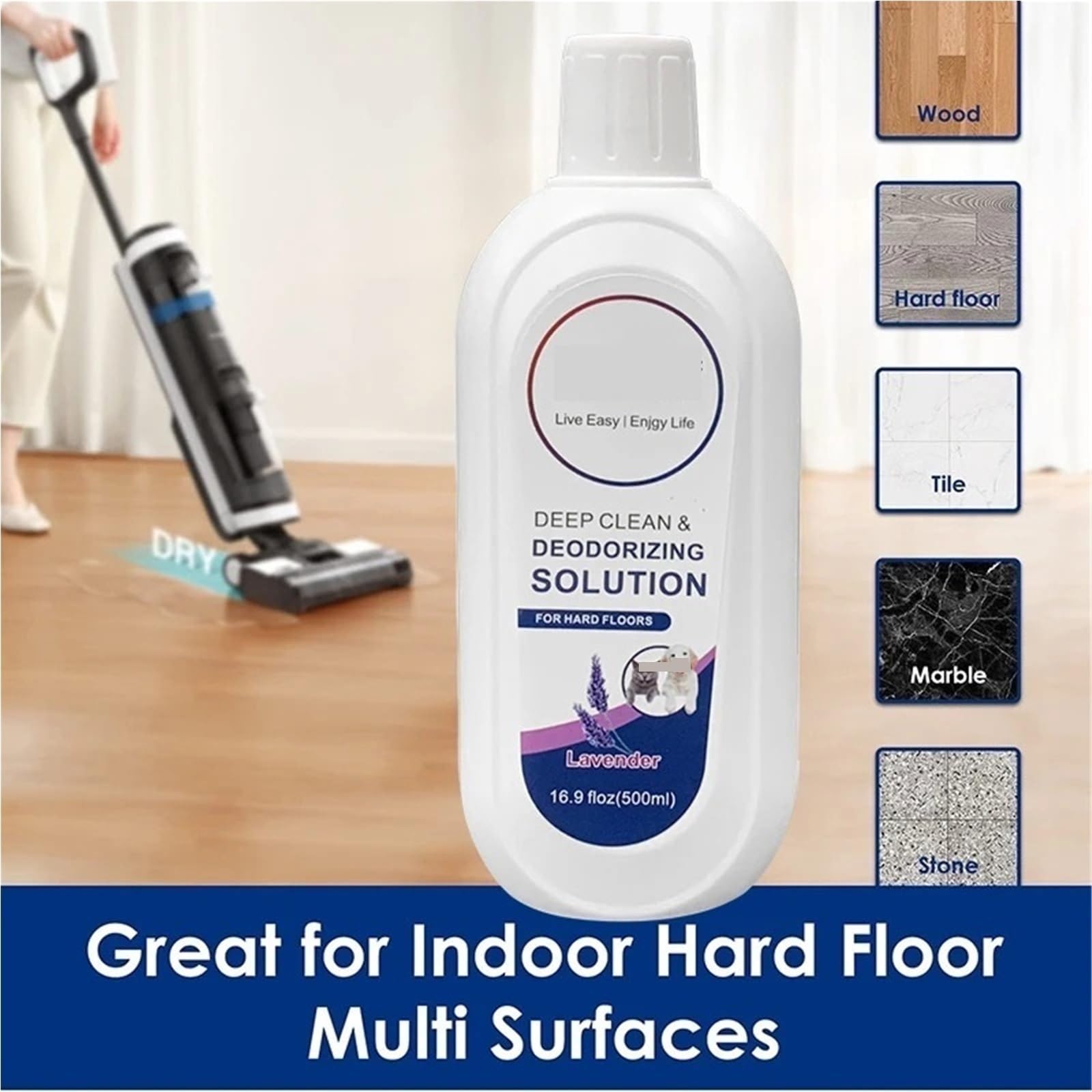 Limpiador multisuperficie for suelos con aroma a limón, lavanda y fresco (6 unidades), compatible con Tineco Floor One S3/S5/S5 Smart/iFloor/Breeze/S5 Combo/S6/S7 Pro