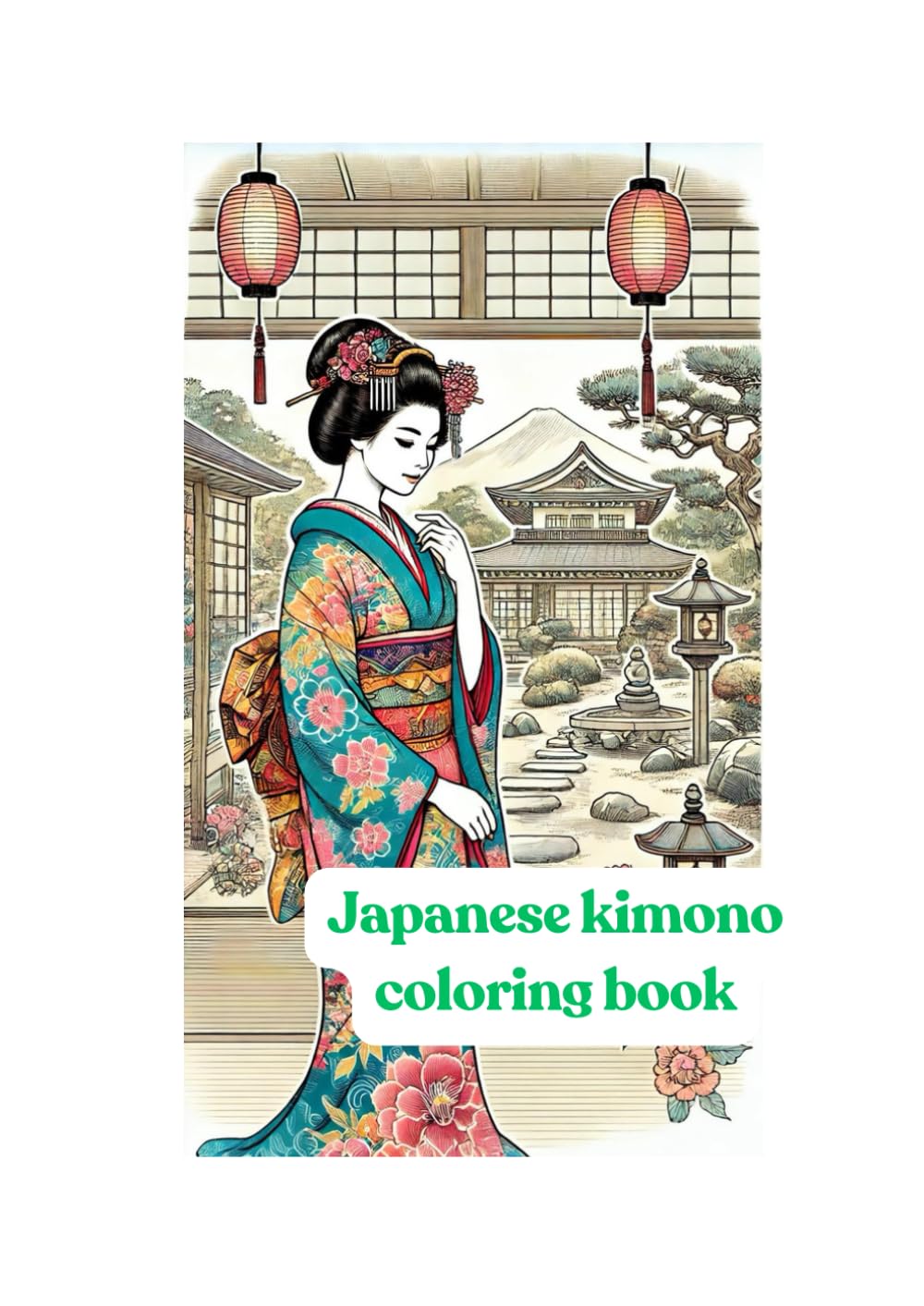 Japanese kimono coloring book