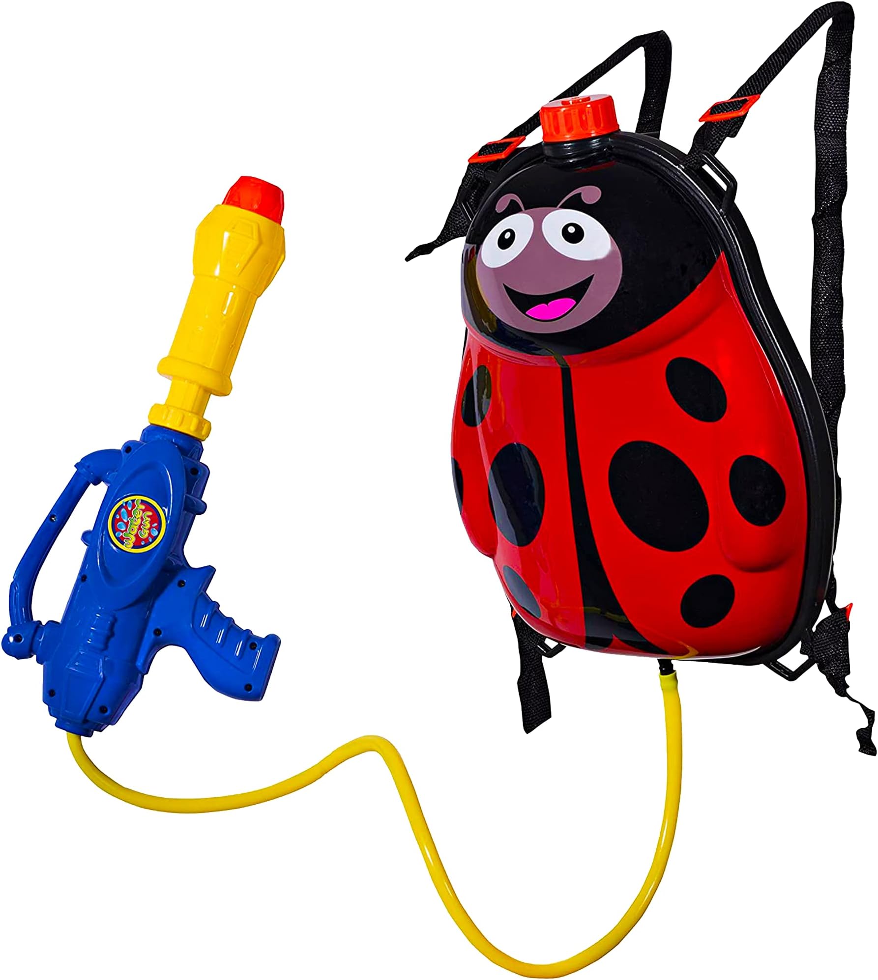 Toyrifik Water Gun Backpack Squirt Gun Water Blaster for Kids -Water Shooter with Tank Lady Bug Toys for Kids- Summer Outdoor Toys for Pool Beach Water Toys for Kids