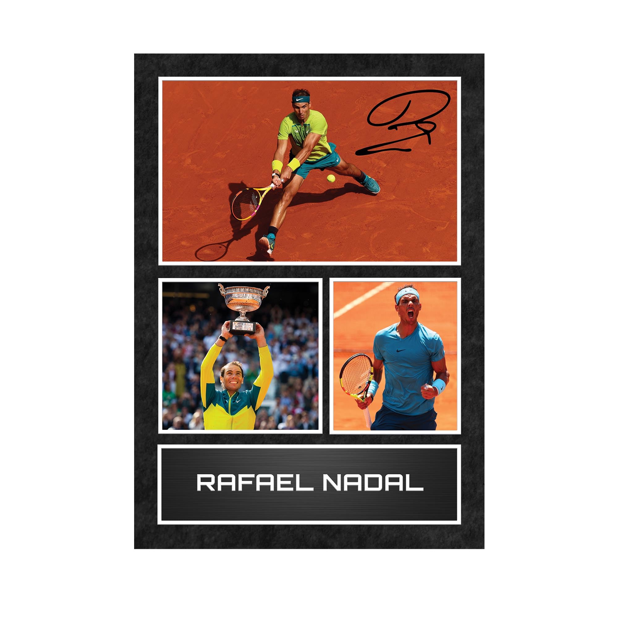 Memorabilia Hub A4 Unframed Rafael Nadal Tennis Printed Autograph Memorabilia - Framed Gift (A4 Unframed)