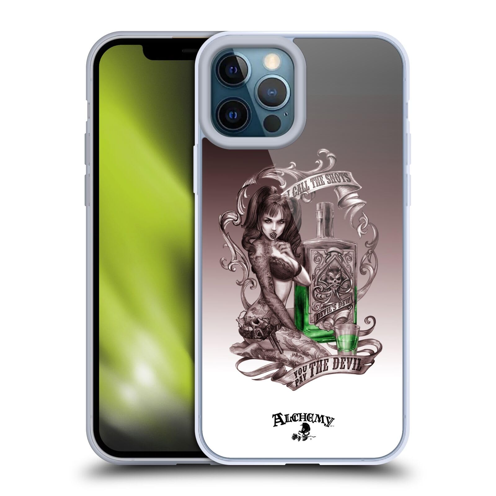 Head Case DesignsOfficially Licensed Alchemy Gothic Devil's Green Dew Woman Soft Gel Case Compatible with Apple iPhone 12 Pro Max and Compatible With MagSafe Accessories