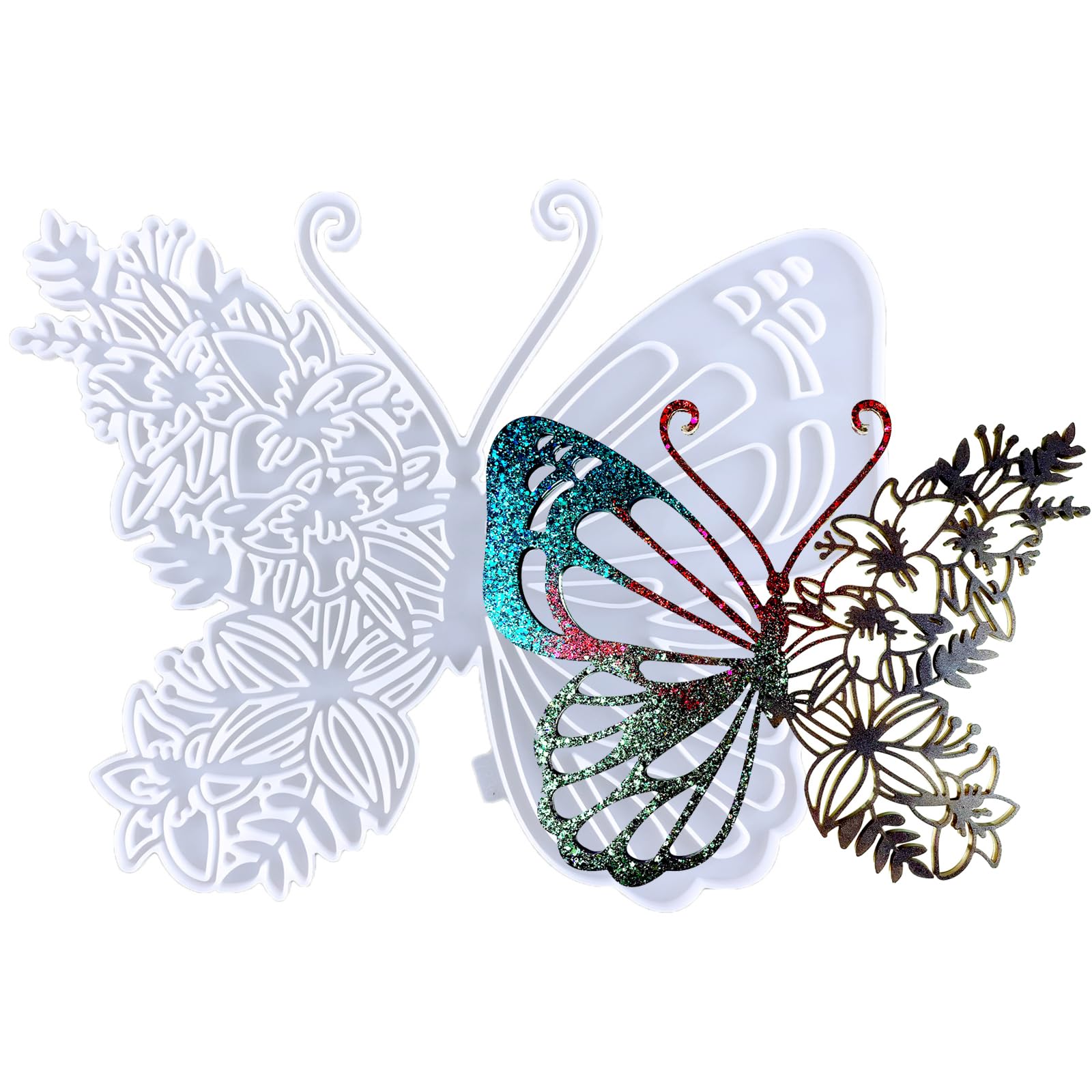 YYlingx Butterfly Shape Silicone Mould, 3D Large Animal Design Epoxy Resin Mould for DIY Wall Stickers Decoration, Crafts Decor