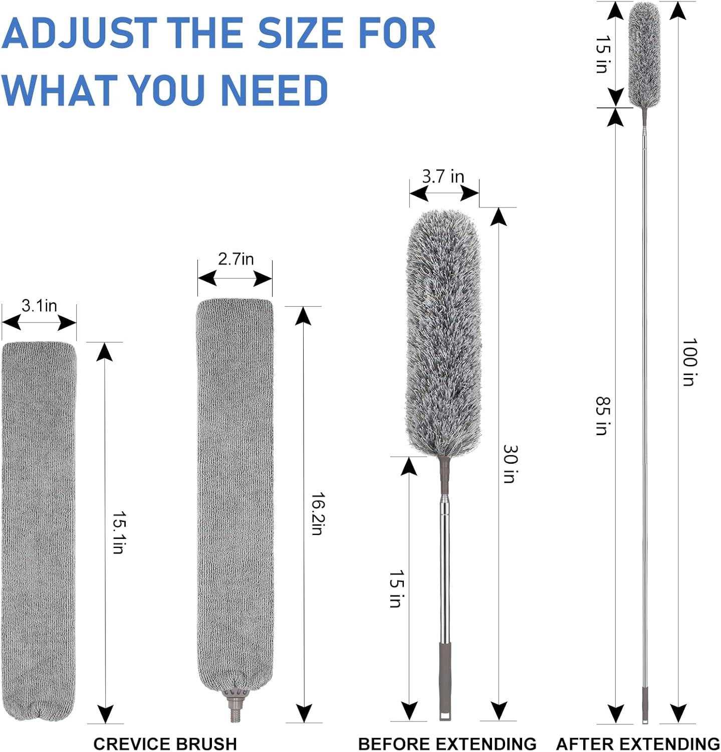 SetSail 100-Inch Extendable Microfiber Duster with Handle