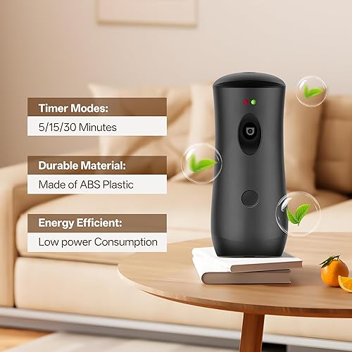 Miniatura 4 de Paquete de 6 dispensadores automáticos de ambientador en aerosol montado en la pared para hogares, dormitorios, baños, oficinas, hoteles