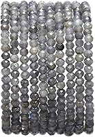 Vista 52 de Cuentas redondas de piedras naturales semipreciosas facetas de fluorita para hacer joyas 2-2.5mm 38cm