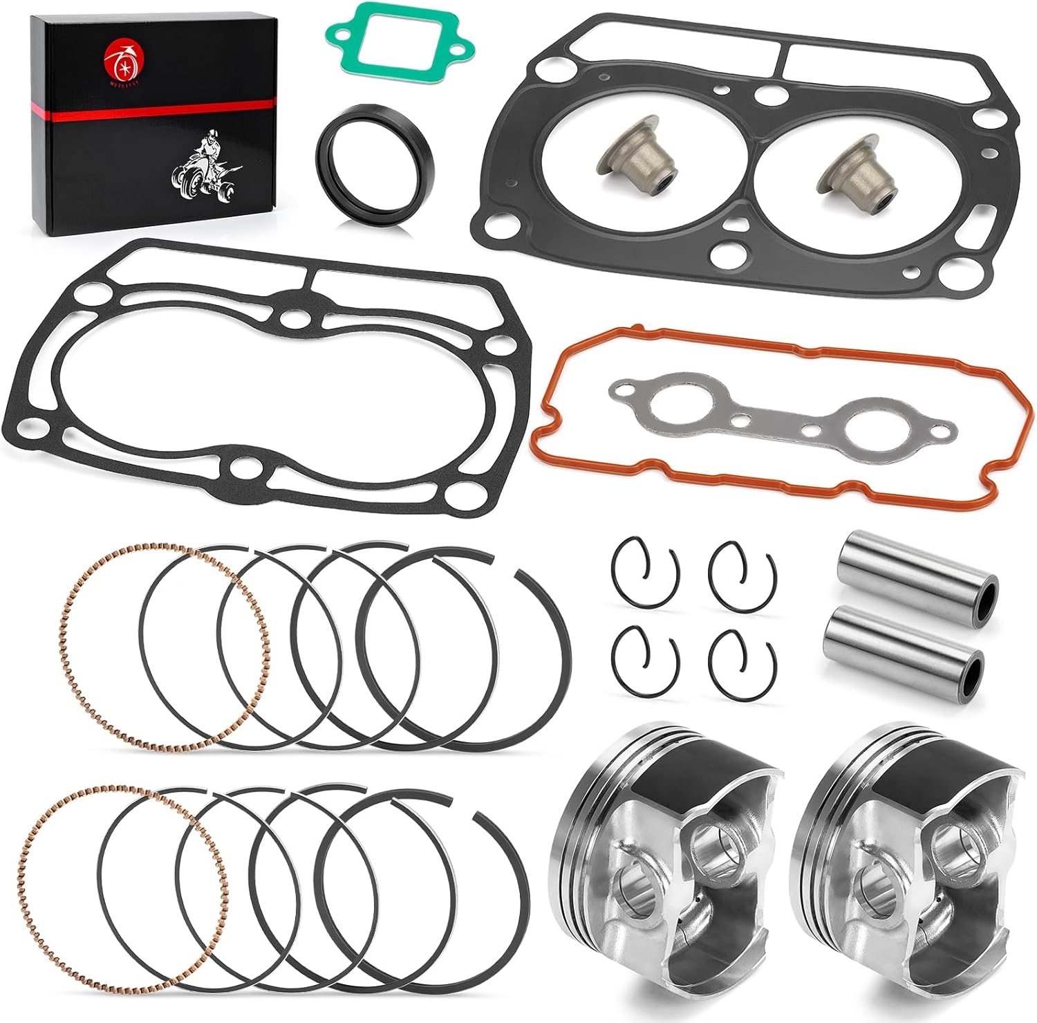 Top End Rebuild Kit Cylinder Gasket & Piston W/Rings for Polaris RZR 4 S 800 Ranger 800 2011-2017
