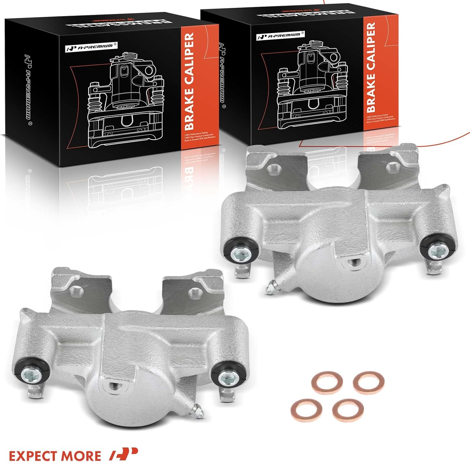 A-Premium Disc Brake Caliper Assembly Without Bracket Compatible with Select Chevy, Buick, Oldsmobile and Pontiac Models - Beretta, Skylark, Achieva, Cavalier, Corsica, Grand Am - Front Side