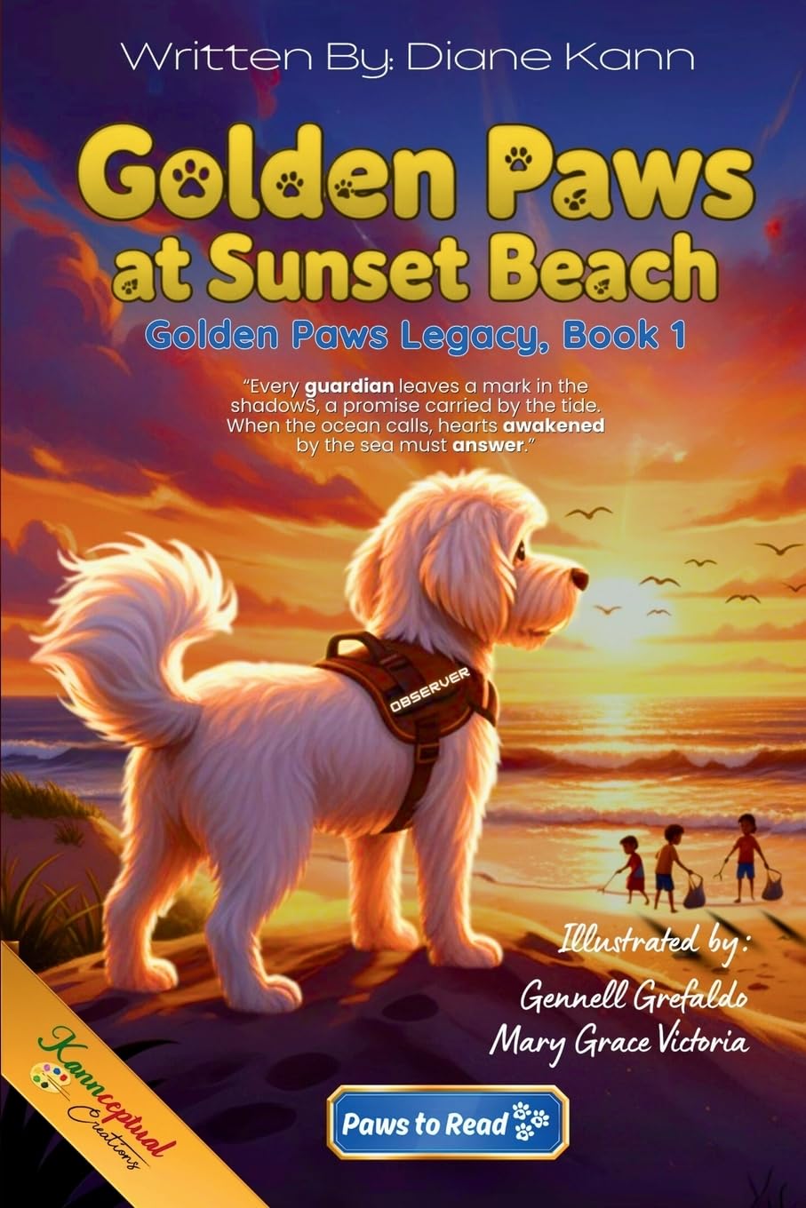 Golden Paws at Sunset Beach: 1 (Golden Paws Legacy)