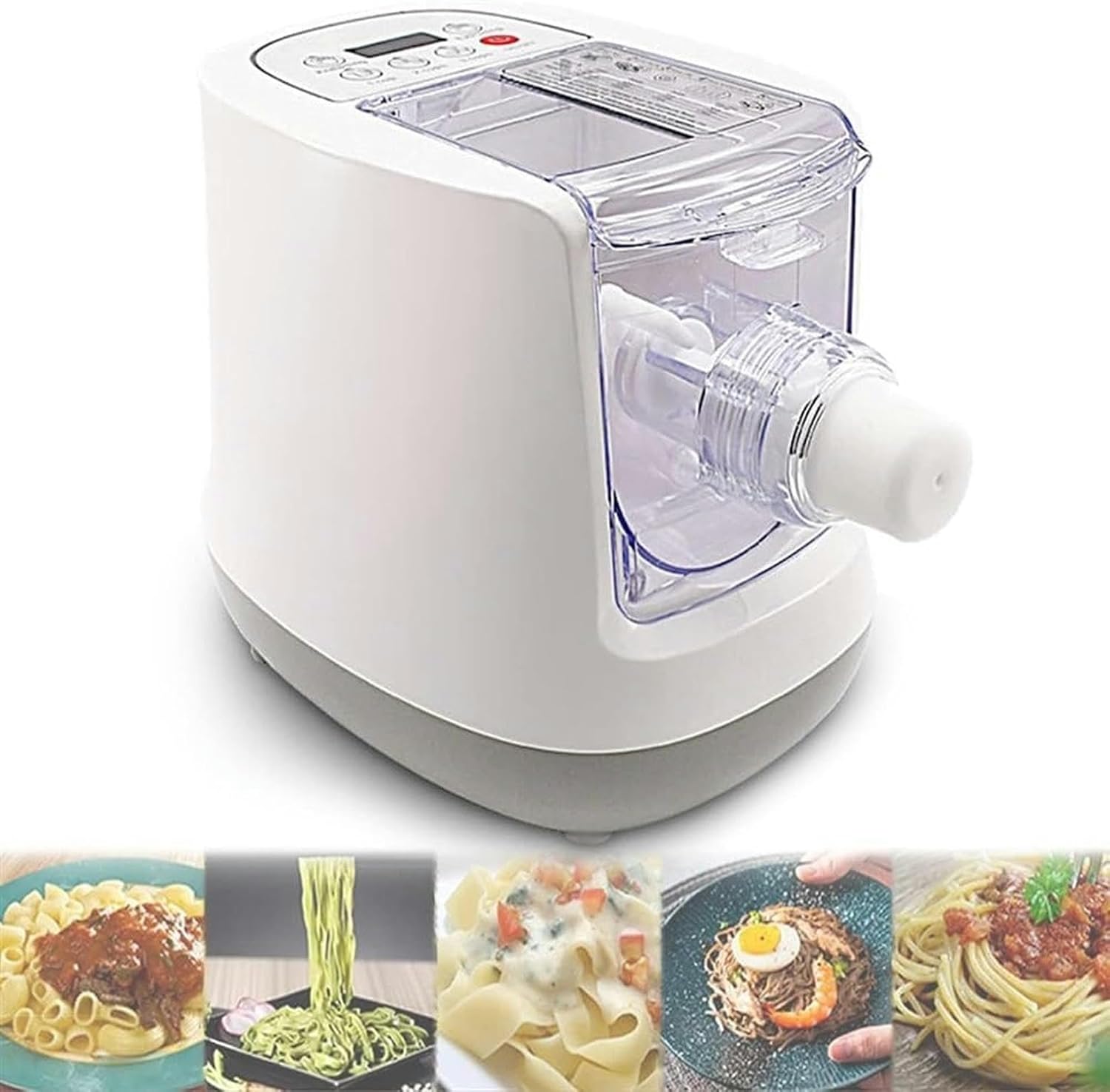 Wzglod Electric Home Pasta Machine, 260W Automatic Pasta Machine Pasta Attachment with 13 Noodle Molds Pasta Extruder Kitchen Gadgets Noodle Maker,Saves Time and Effort and is Beginner Friendly