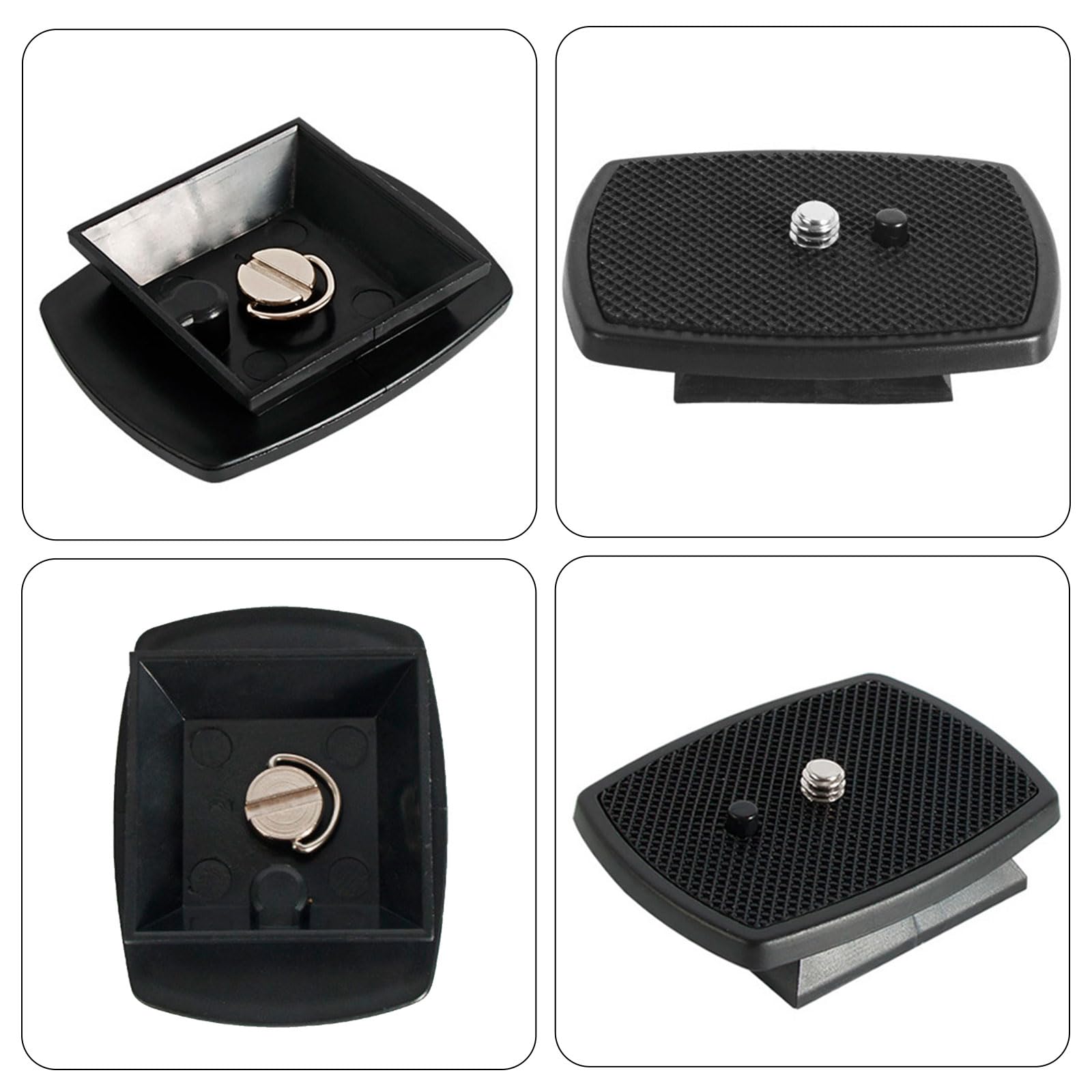 2 STK 43mm Kamera Schnellwechselplatte Stativ Schnellwechselplatte für Sony VCT-D580RM VCT-D680RM VCT-R640 D680 D580, Stativ Mount Adapter (Schwarz)