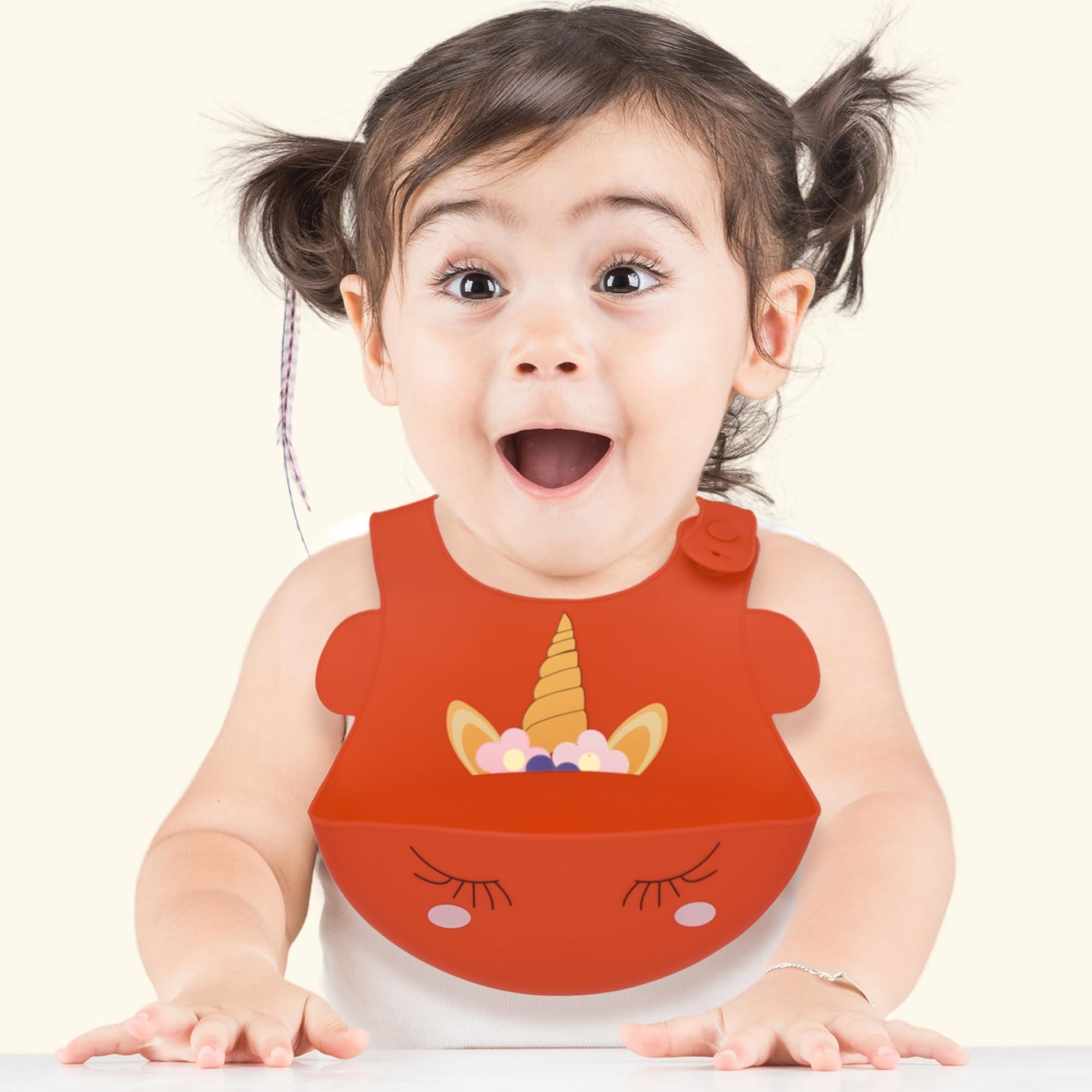 THE LITTLE LOOKERS Silicone Feeding Bib for Baby & Toddlers with Adjustable Strap, Waterproof, Easy to Wash | Stain Proof, BPA Free/Soft Material Bibs with Tray/Food Catcher (0-3 Years) (Pack of 1)-image-15