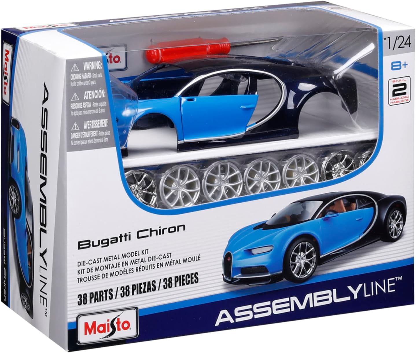 Maisto 1:24 Scale Assembly Line Bugatti Chiron Model Kit