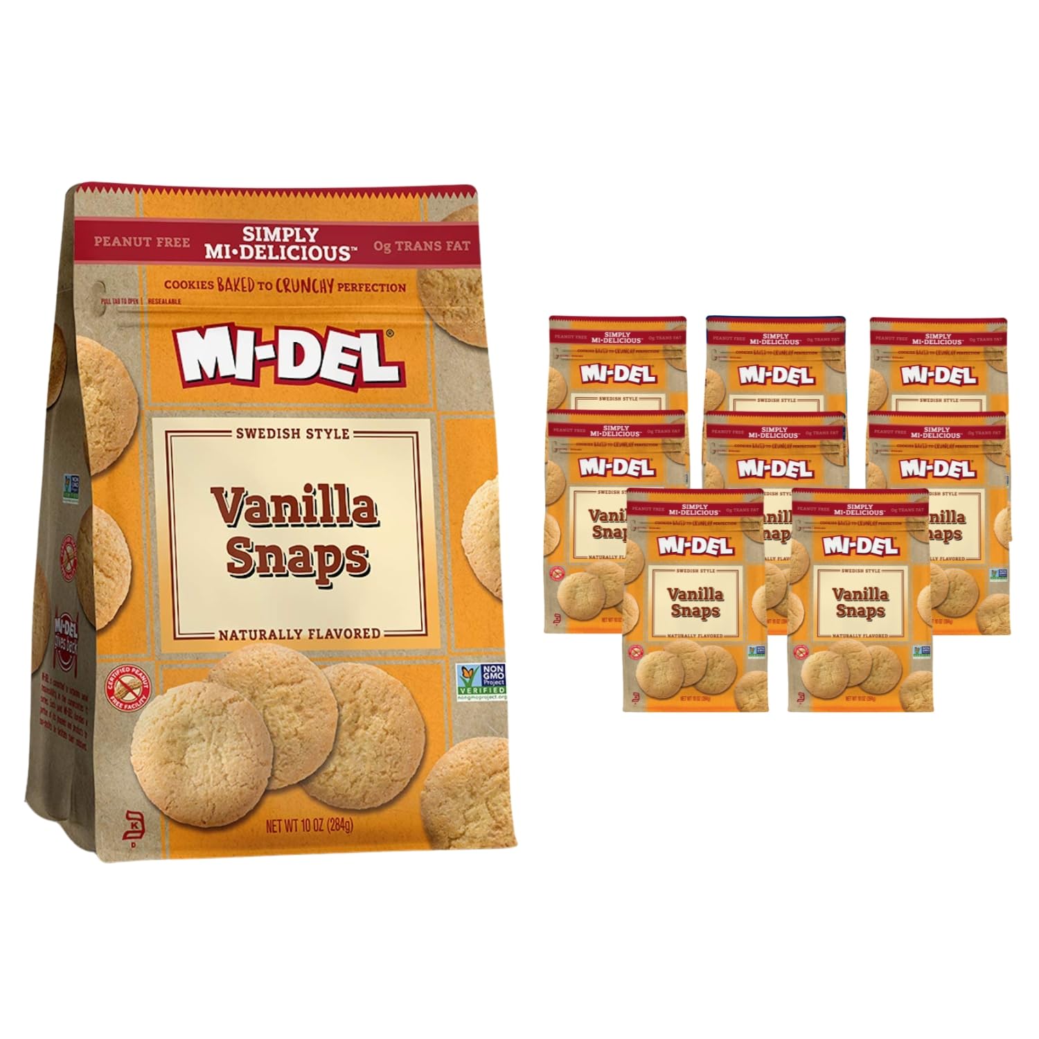 Amazon.com: Mi-Del Vanilla Snaps Cookies - Crunchy Vanilla Cookies