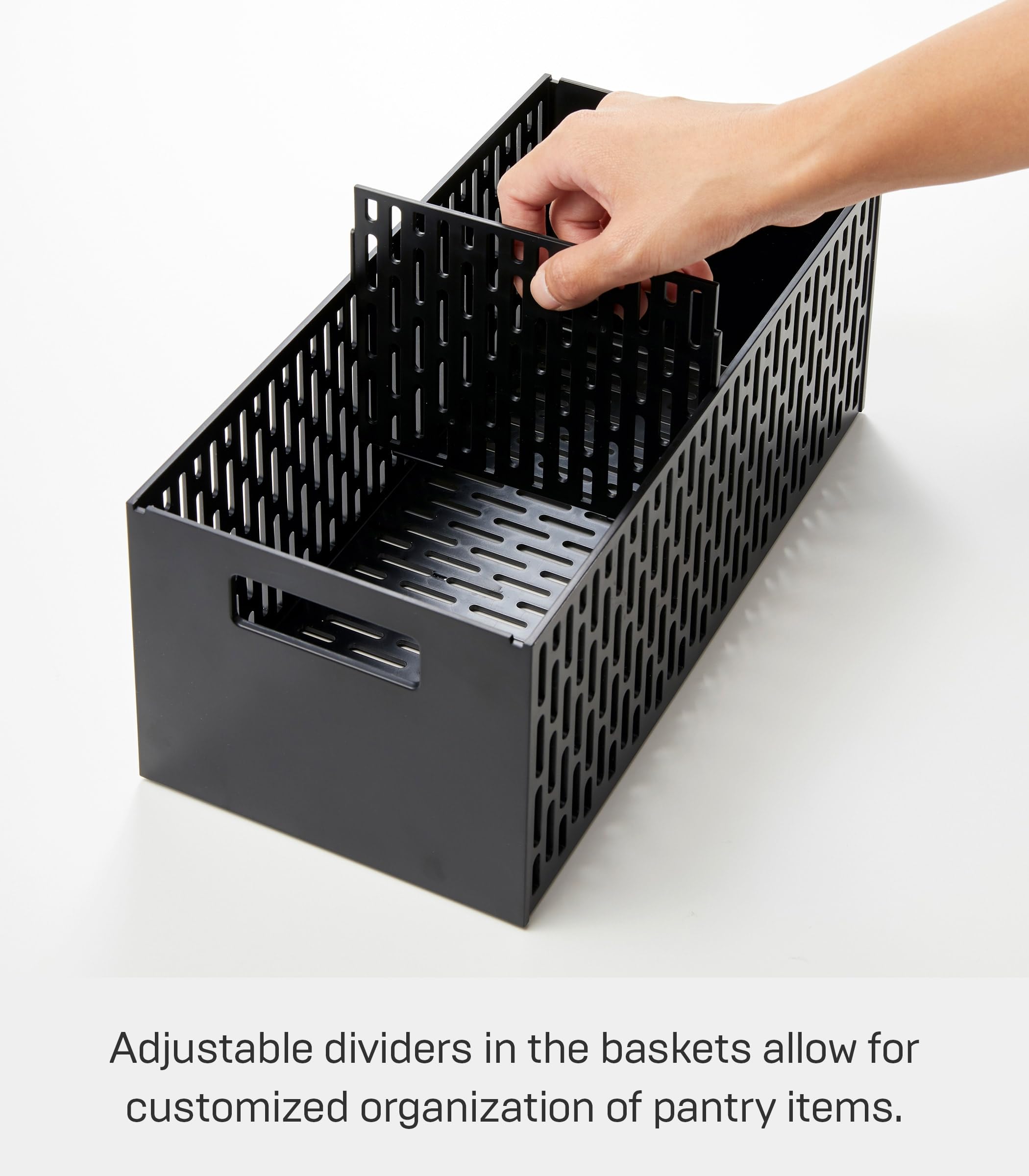 Yamazaki 5219 Under Sink Storage Basket, 2 Tiers, Black, Approx