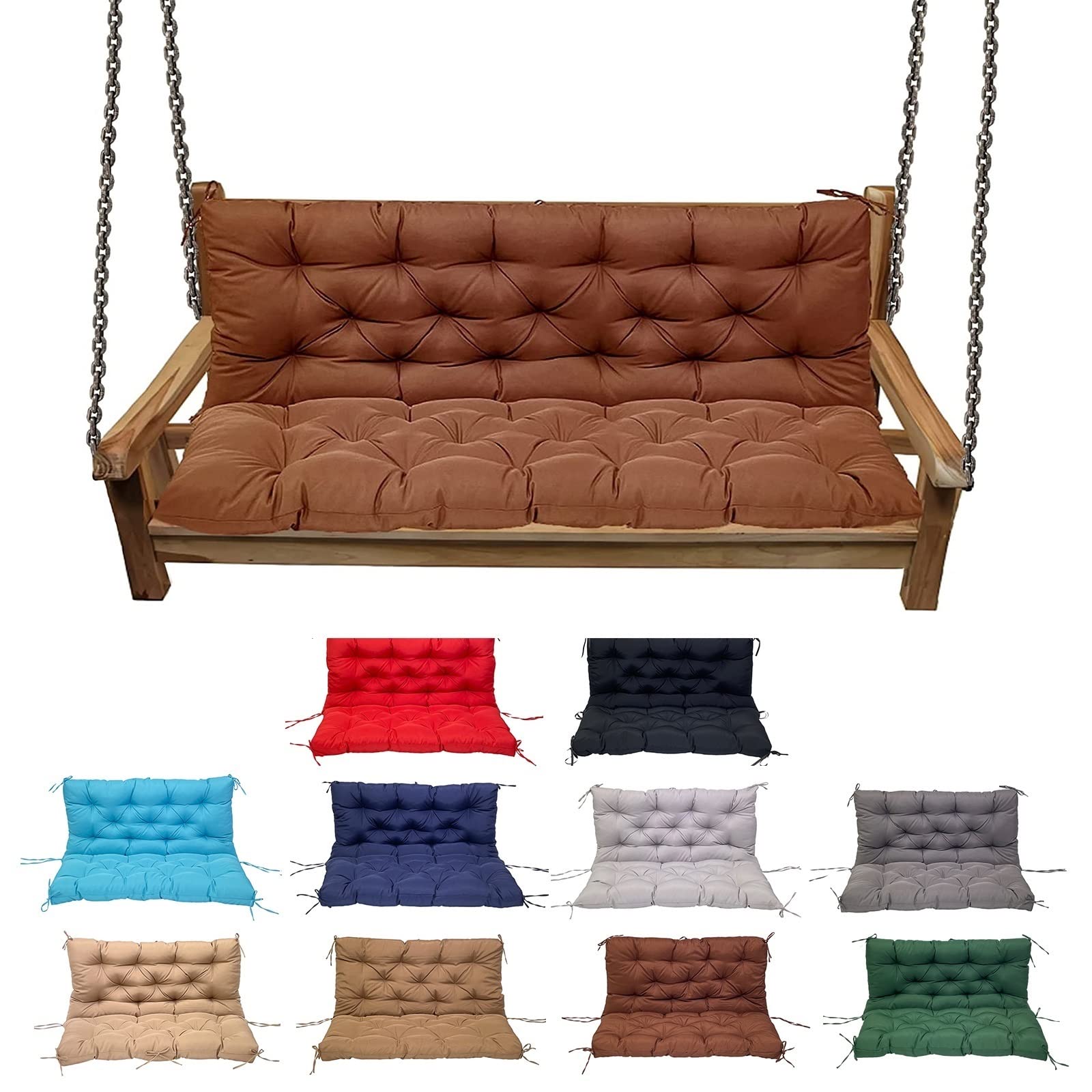 Coussin de siège de balançoire imperméable pour banc de jardin et rechange de terrasse