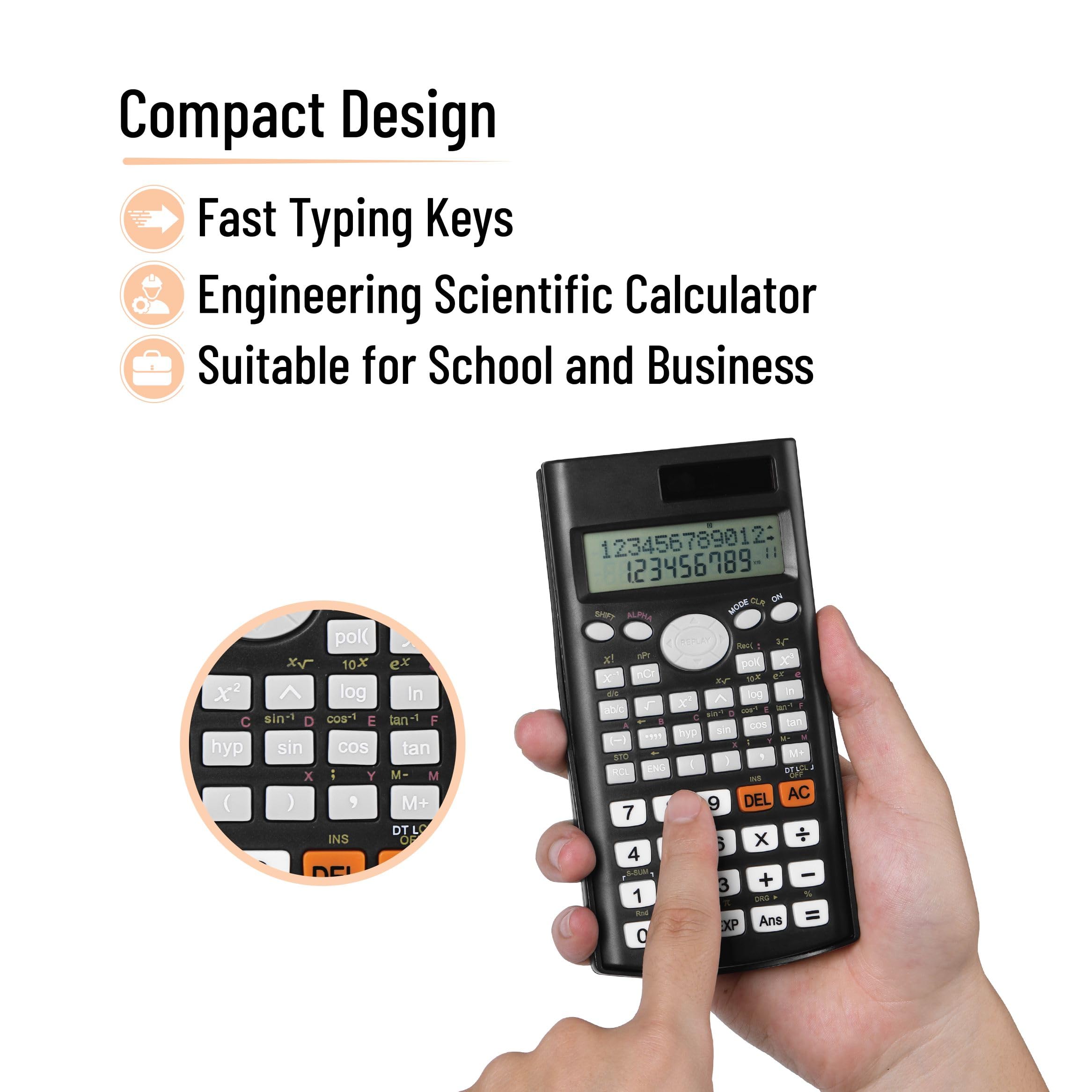 Mr. Pen - Calculadoras científicas, 24 piezas, calculadora de 2 líneas para la escuela, calculadora de fracciones, calculadora científica, calculadora estadística, calculadora universitaria,