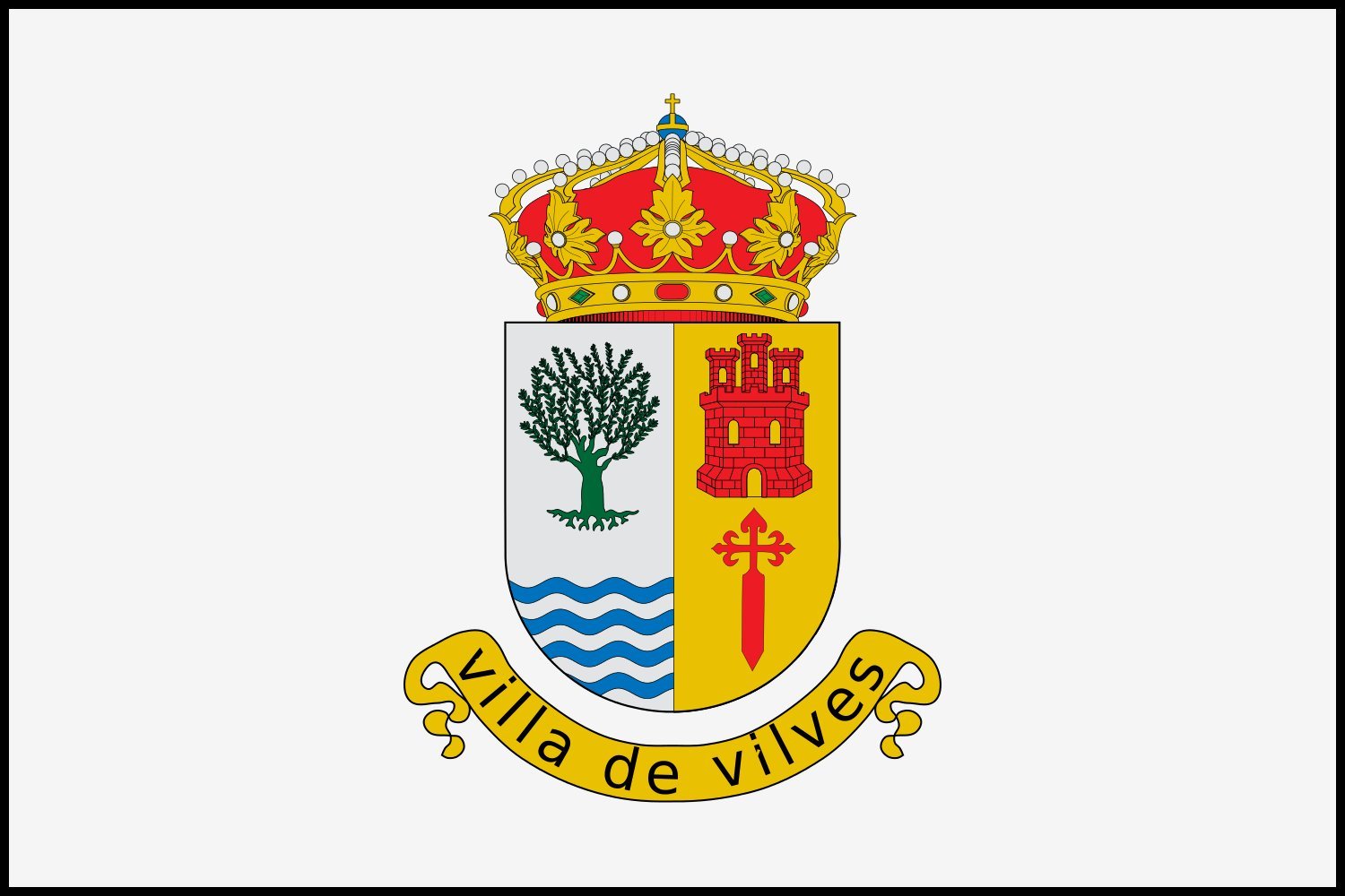 Drapeau large Vilvestre 1ere version grand format etendard historique