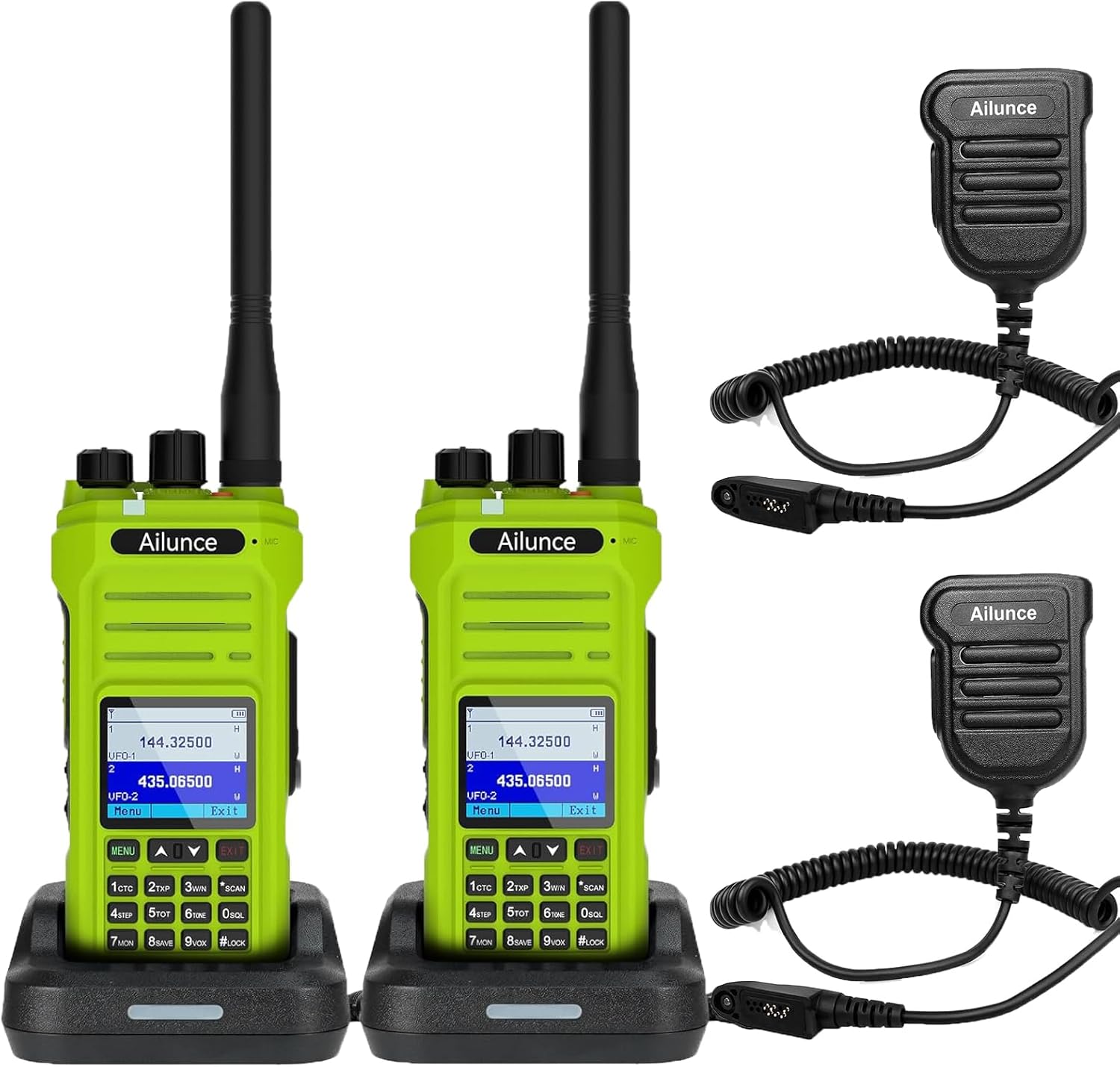 Retevis Ailunce HA1G GMRS Radio, Upgrade Chirp, 2 Way Radio Long Range, IP67 Shoulder Speaker Mic, IP67 Waterproof Heavy Duty Walkie Talkies, USB-C, NOAA, GMRS Handheld Radio for Emergency(2 Pack)