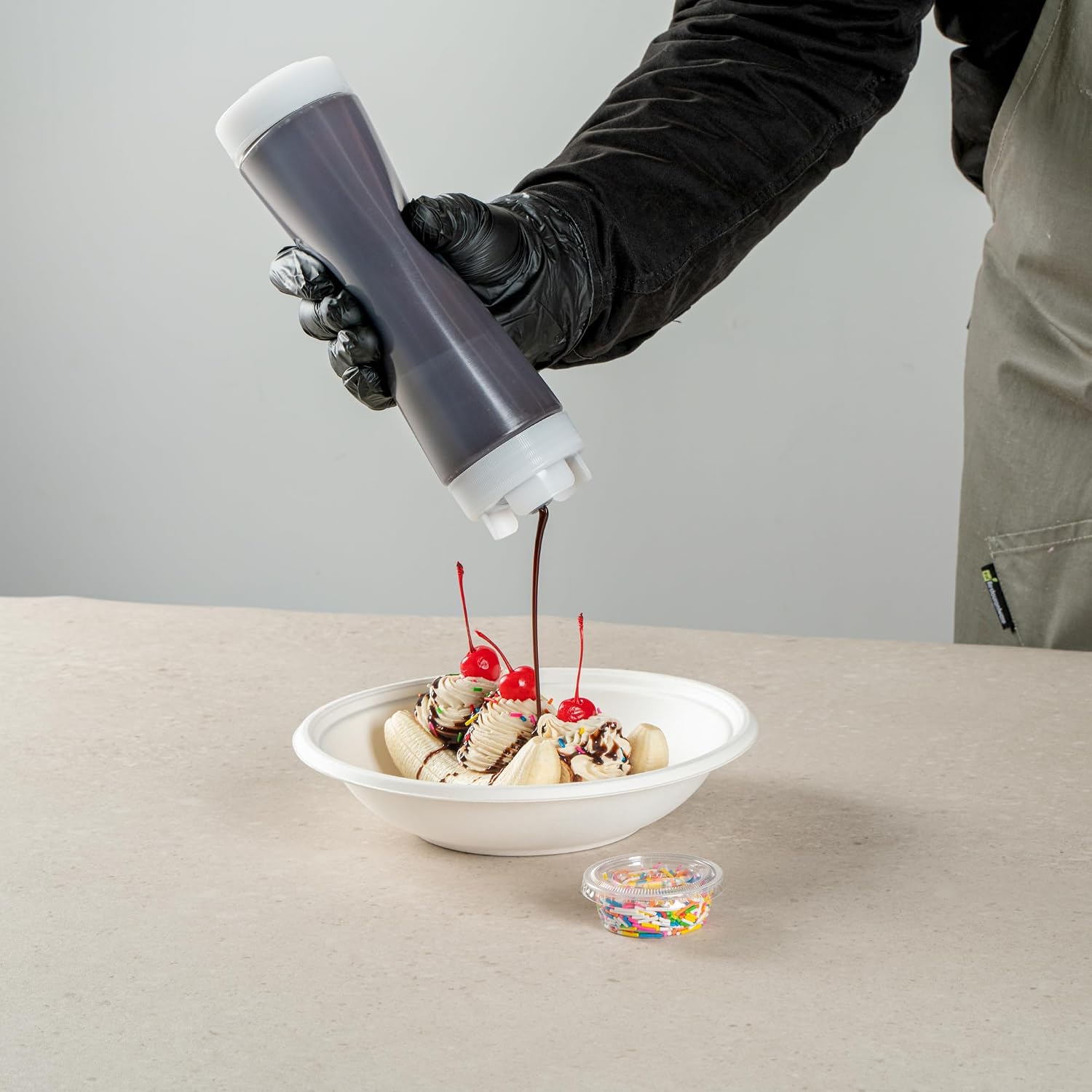 Restaurantware 24 oz Clear Plastic First Out Squeeze Bottle