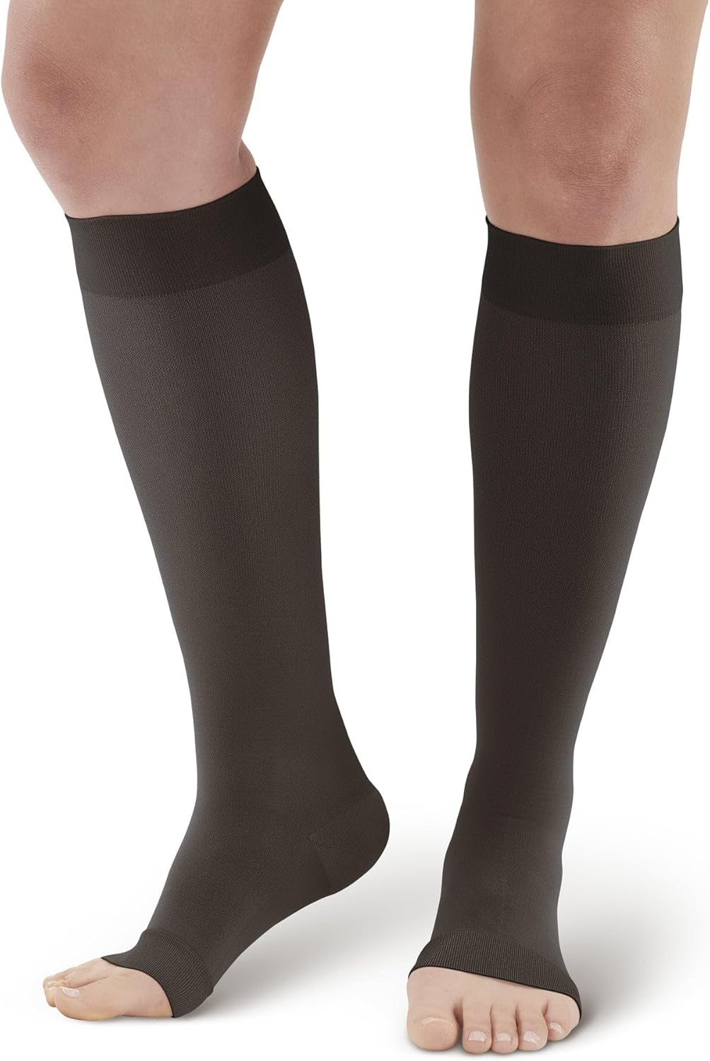 Ames Walker AW 291OT Luxury Opaque Open Toe Knee Highs 20-30 mmHg
