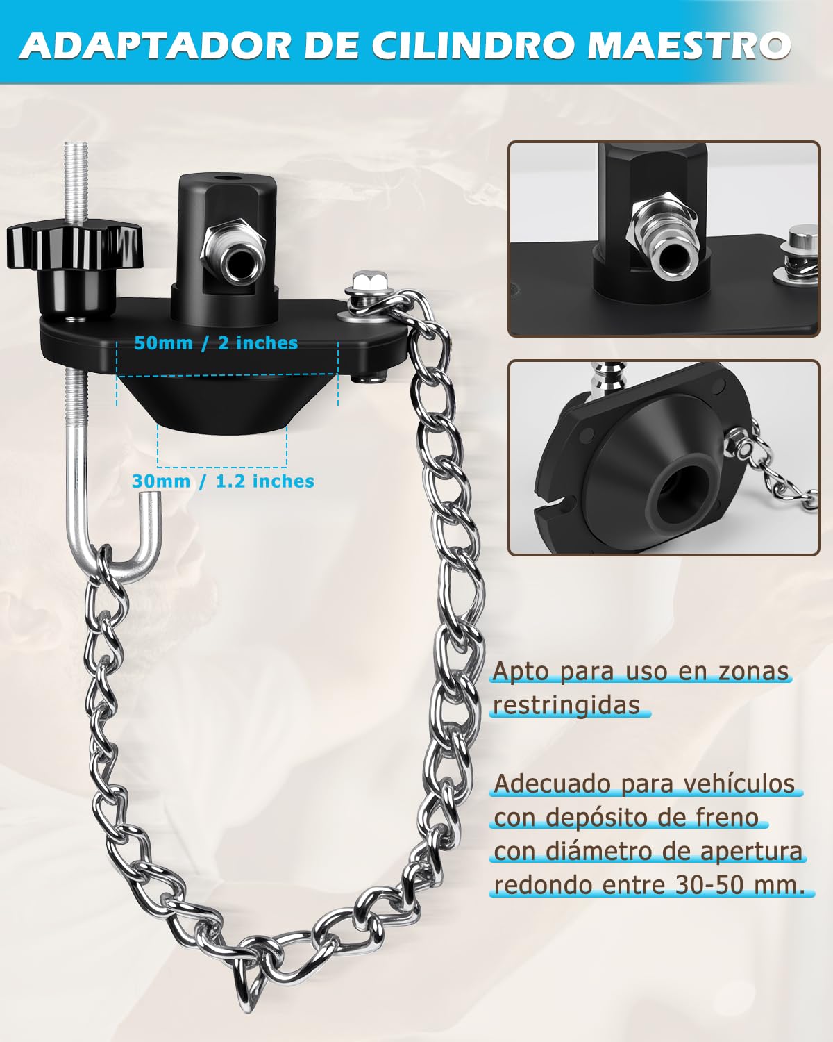 DAYUAN Dispositivo de purga de frenos de 3 L con depósito de aspiración de 1 L para E20 (45 mm de diámetro) | Purgador de frenos para cambio de líquido de frenos, ideal para coches, motocicletas y talleres de hobby