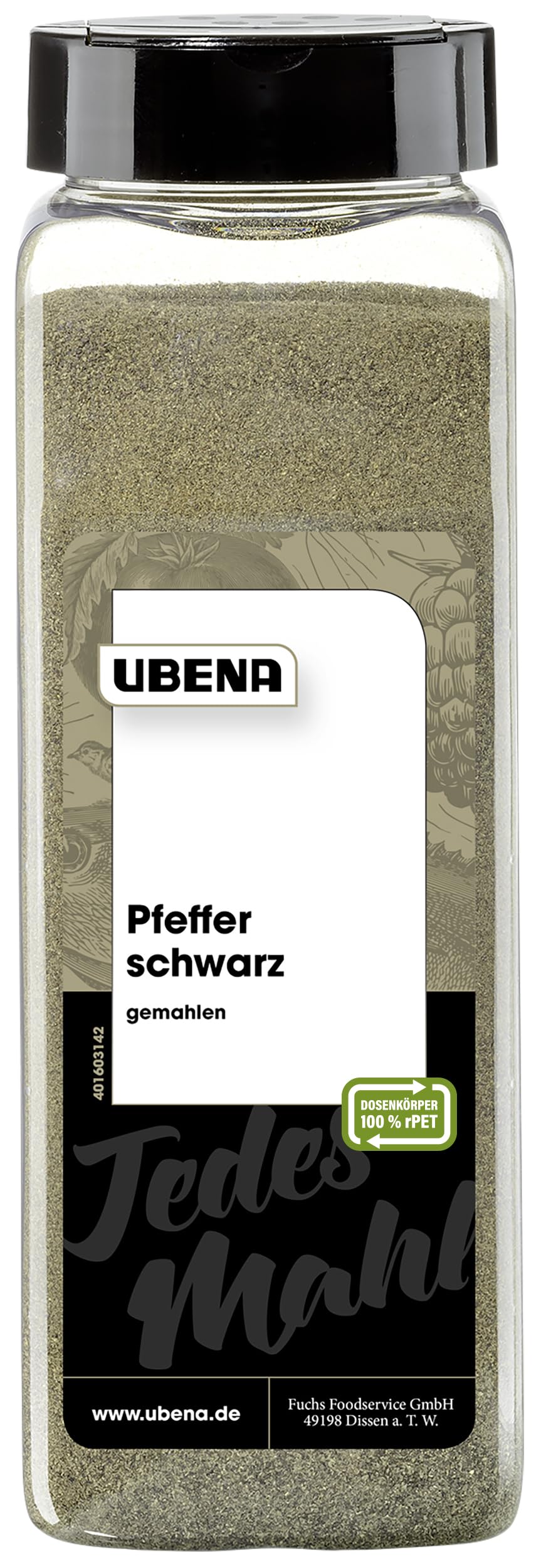 Ubena Pfeffer schwarz Gemahlen 600 g, 1er Pack (1 x 0.6 kg)