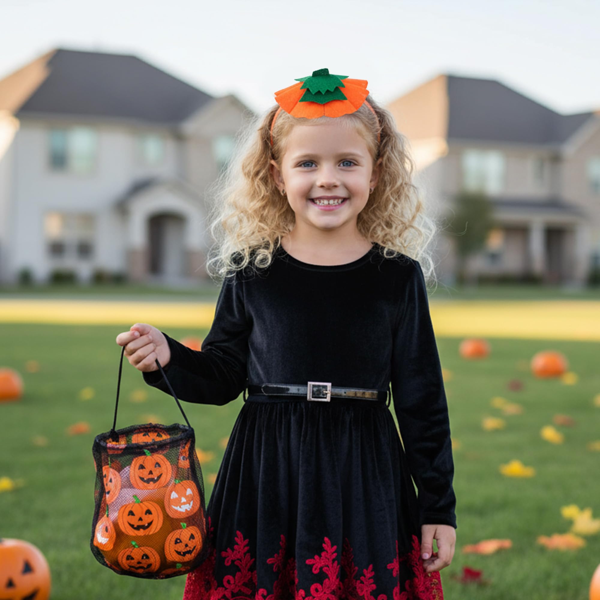 Diadema de Halloween, sombrero de calabaza, diademas para disfraz de Halloween, accesorios de fiesta de disfraces 5