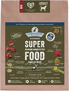 Lakefields SUPERFOOD Premium Dry Dog Food 61% Wild 1 x 1 kg Grain-Free Dog Food for Adult Dogs Inulin Zinc Complex, Pear & Beetroot Developed by Veterinarians product image