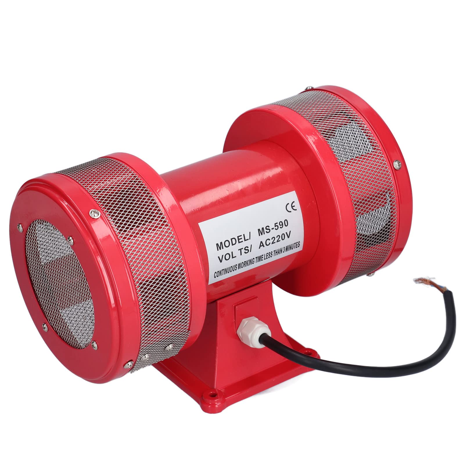 Jectse MS-590 Alarma de Motor, 135dB AC 220V Motor Industrial Alarma Campana de Alarma Sonido Zumbador Sirena, Fuerte Alarma/Sirena Impulsada por Motor Eléctrico Industrial