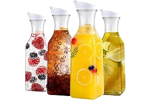 Set of 4 Plastic Juice Carafes for Mimosa Bar