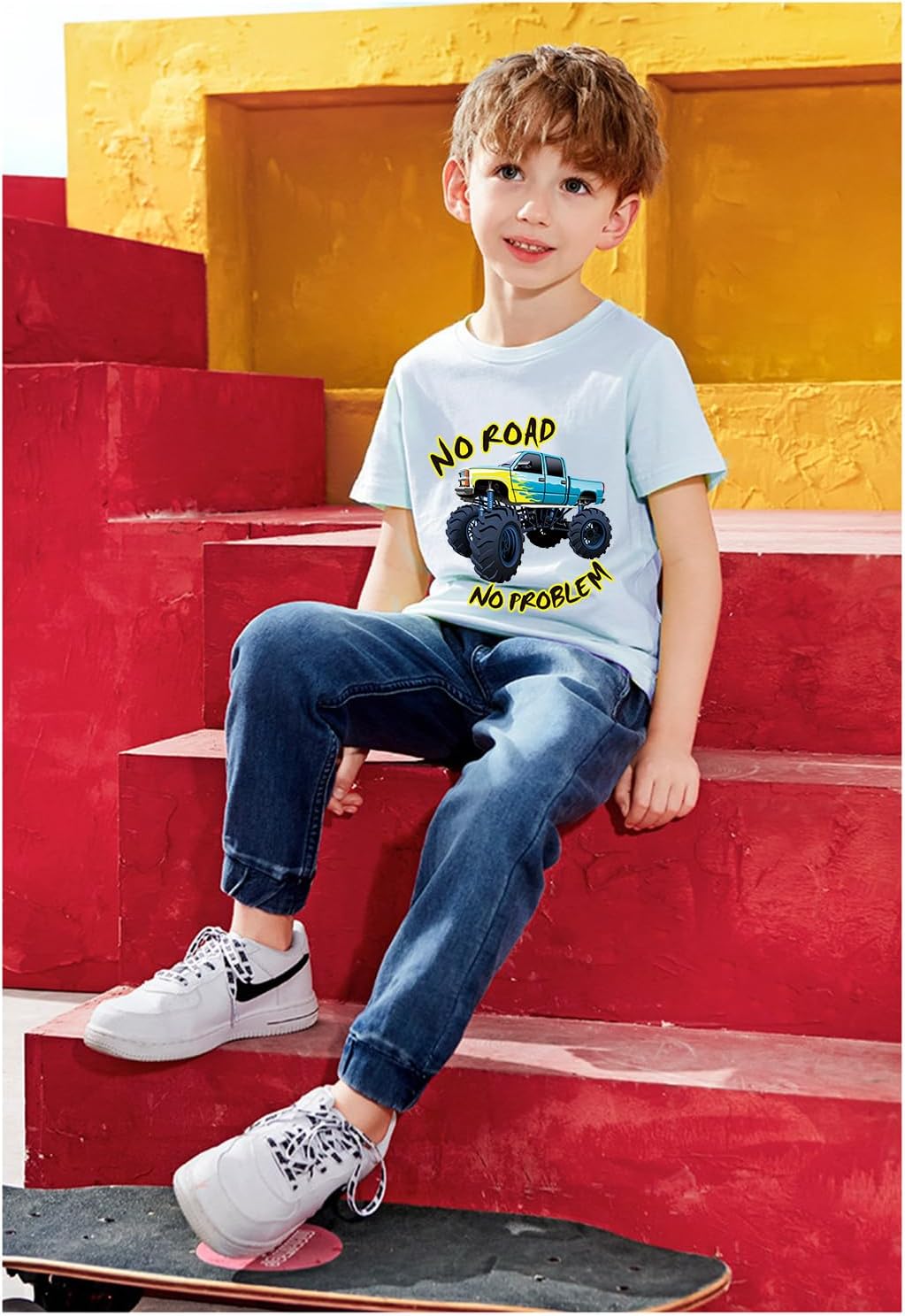Little Boys Tractors Shirts Toddler Top T-Shirt Excavator Baby Shirts Top Clothes Toddler T-Shirt image 2