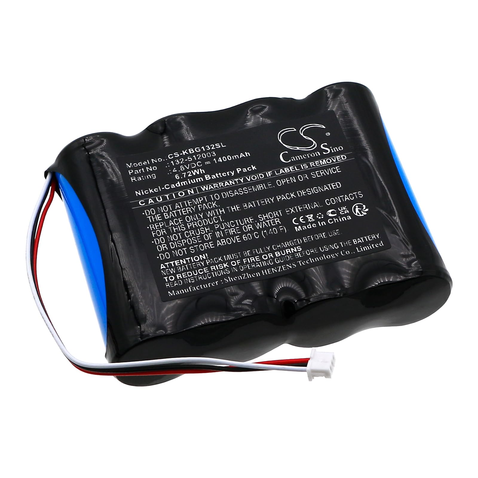 CS Cameron Sino 1200mAh / 5.76Wh Replacement Battery for Kaba 132-512003, FDU G4, 132-512003
