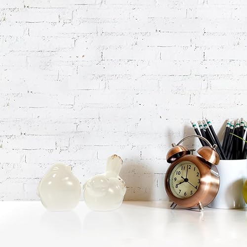 Miniatura 6 de 2 figuras de cerámica de pájaros, estatua de pájaro, decoración del hogar, mini adornos de pájaros para Navidad, cumpleaños, decoración del hogar