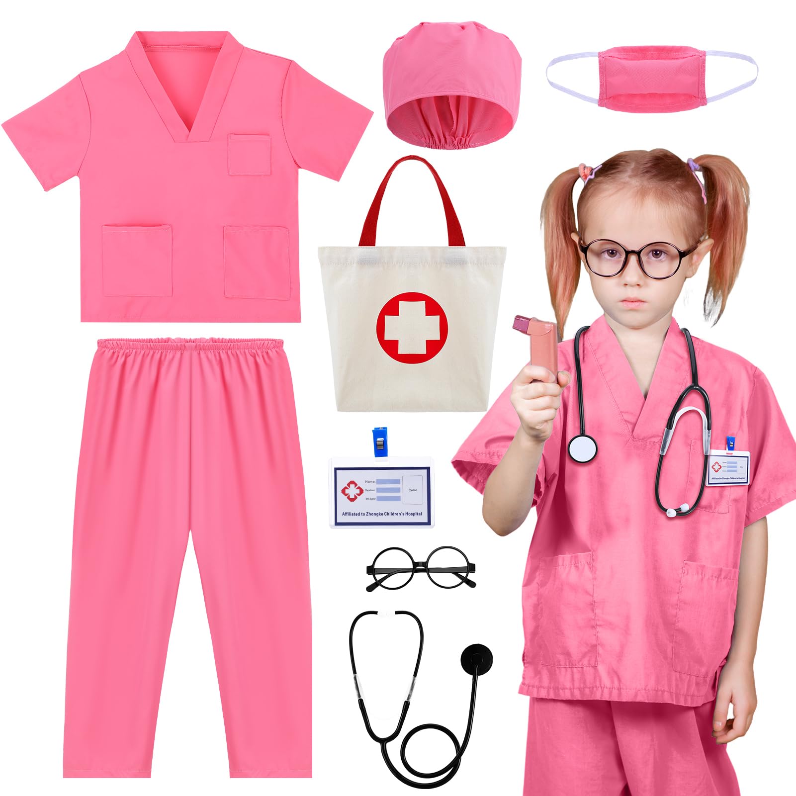 GSrenyu Piece Kids Doctor Costume, Child Role Play Costumes, Doctors  Outfit Set, Doctor Fancy Dress Costume, Halloween Cosplay Party, Suitable