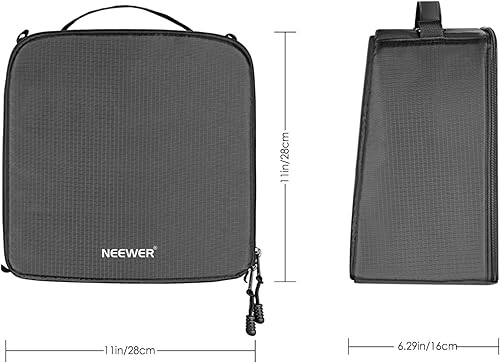 Miniatura 6 de Neewer Bolsa de protección acolchada para cámara de división flexible para cámaras y lentes SLR DSLR sin espejo, luz de flash, disparador de radio,