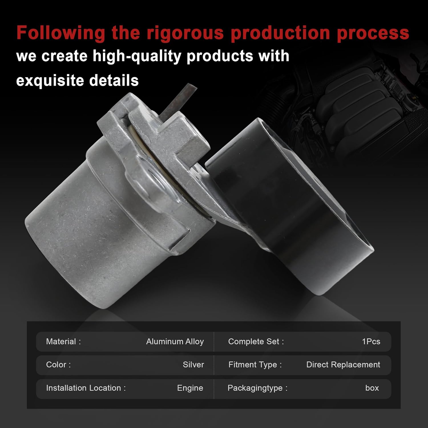 06L903133F 06K903133M Engine Timing Belt Tensioner Assembly Compatible with Audi A3 TT VW Beetle Jetta Tiguan Seat 1.8T 2.0T