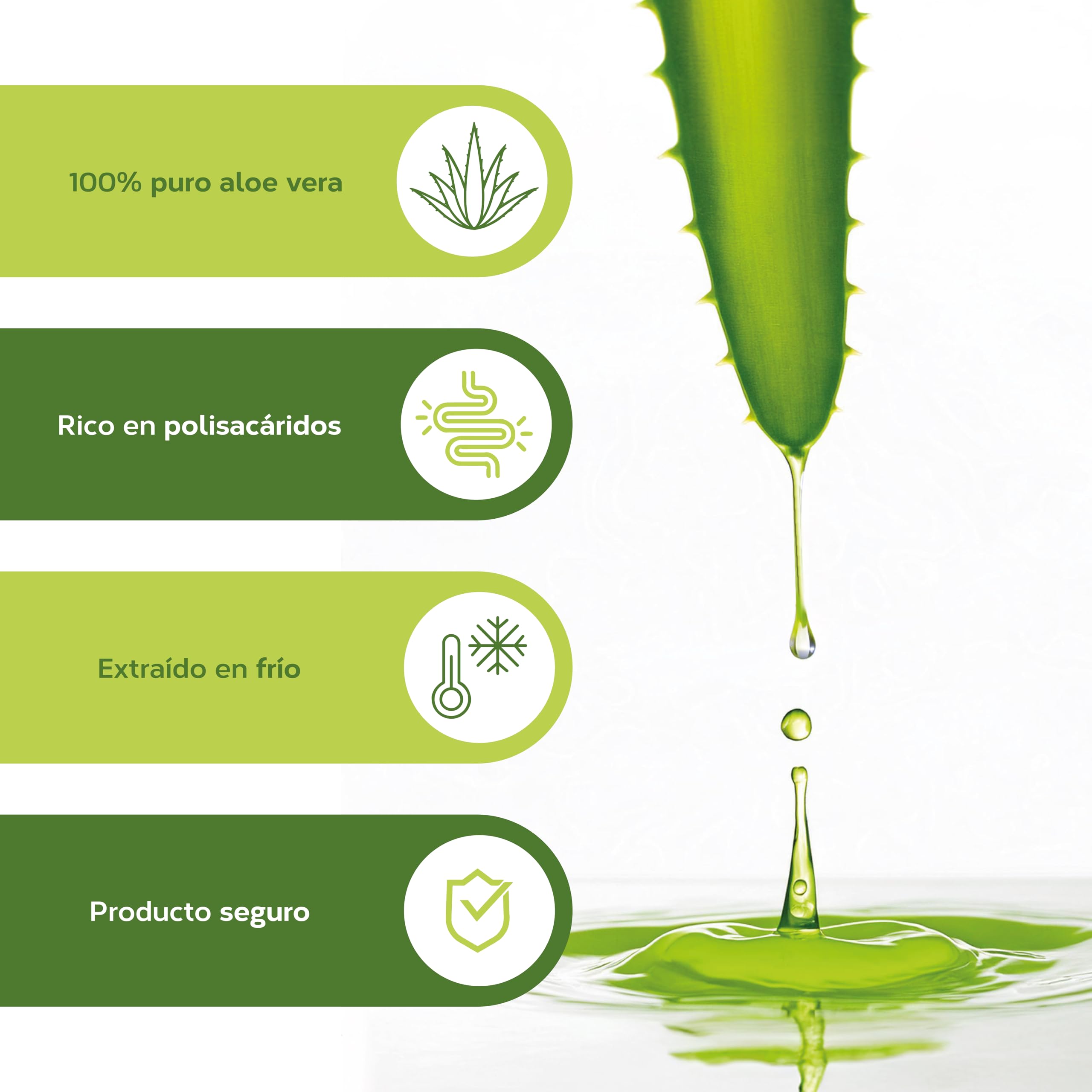Aloe Vera Puro para Beber 100% | Digestivo Natural y Detox | Jugo Sin Antraquinonas ni Aloína | Extraido en Frío, Sin Pasteurizar | Botella de Vidrio | 1 Litro | TONGIL