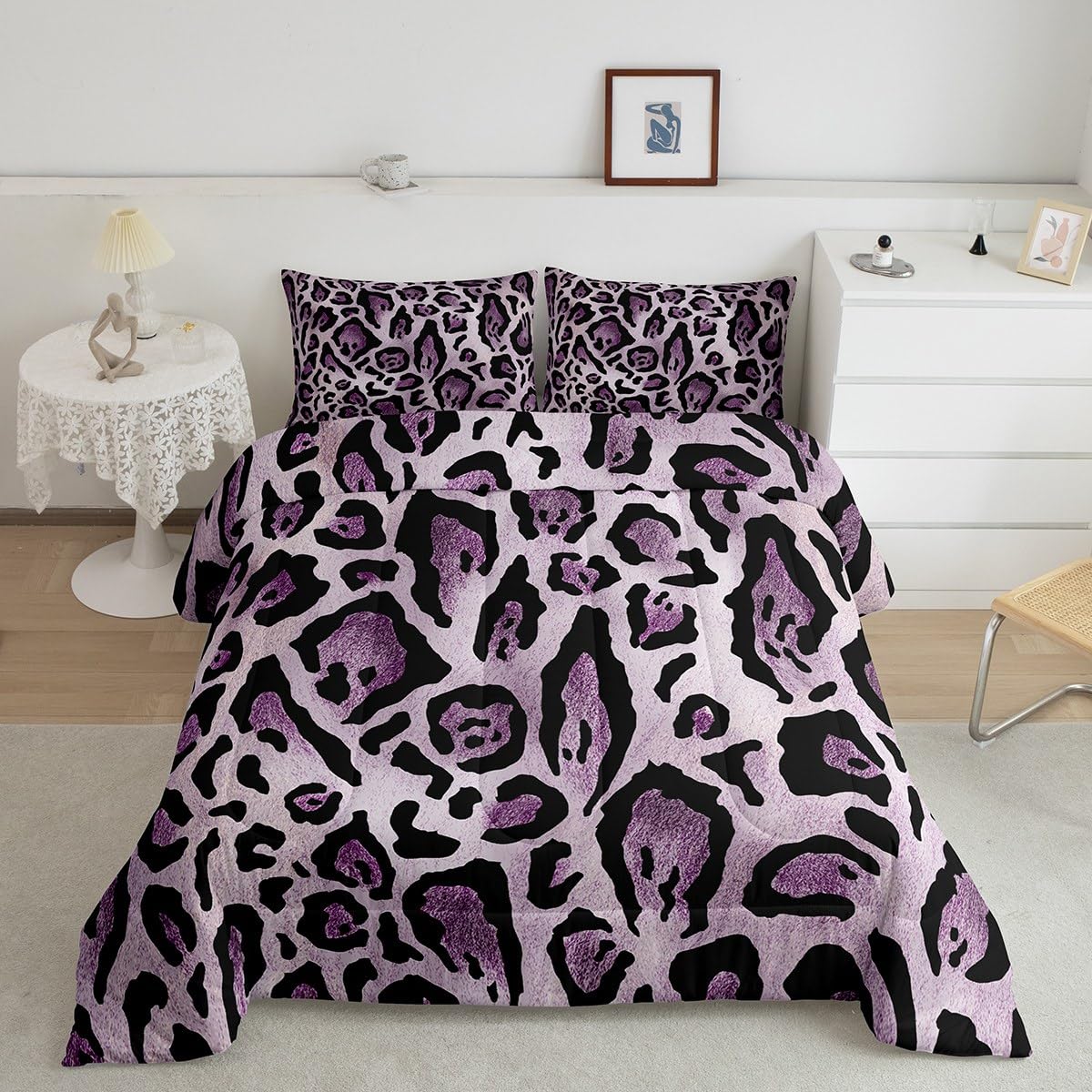 Purple Animal Print Bedding