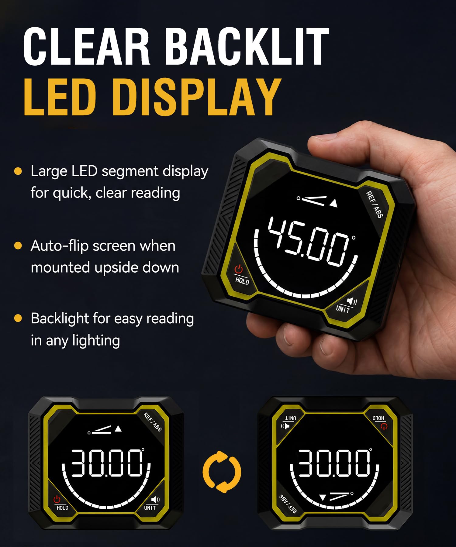 Digital Angle Finder - Level, Incline, Position -5 Digital Angle Finder - Level, Incline, Position -5