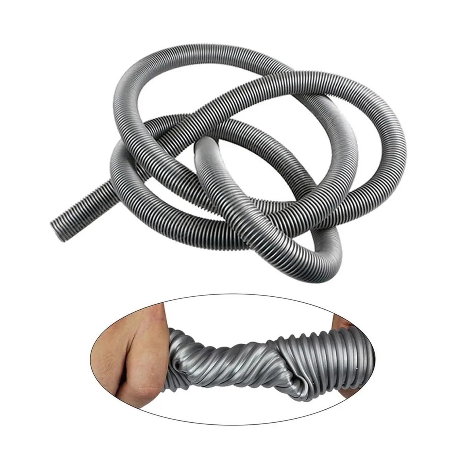 Manguera De Aspiradora De 3 Metros/5 M, Diámetro Interior Universal De 32 Mm, Compatible Con Aspiradora, Manguera Extendida, Manguera Corrugada De EVA Con Rosca Flexible(Grey-5m)