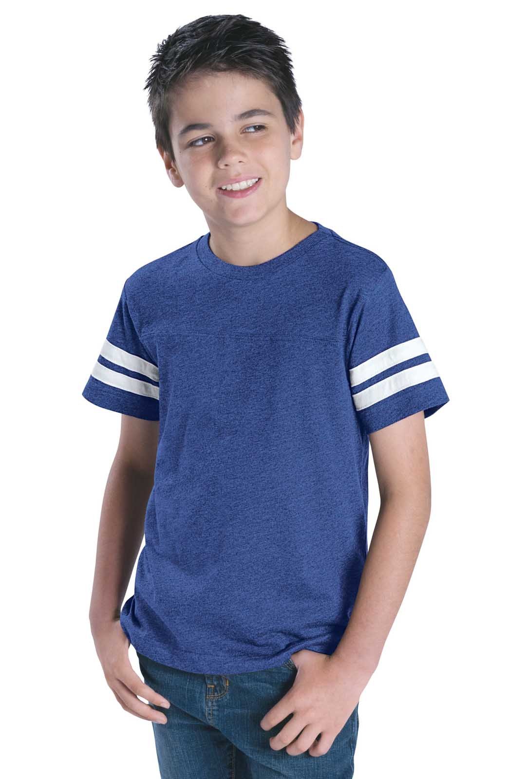 Youth Jersey Crew Neck Short Sleeve Football Tee