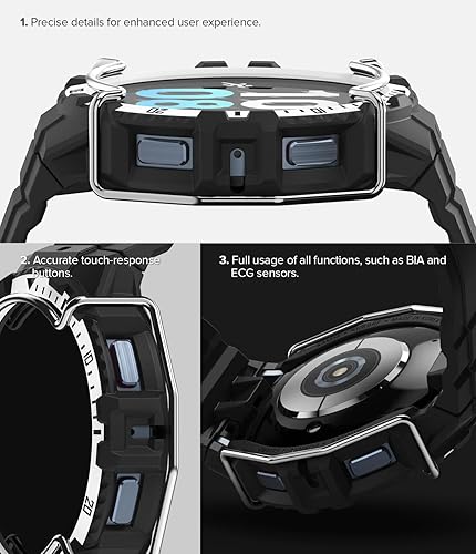 Miniatura 7 de Ringke Fusion-X Guard Band + Case Compatible with Samsung Galaxy Watch 5 Band with Case (44mm) and Galaxy Watch 4 Strap (44mm), Shockproof Rugged