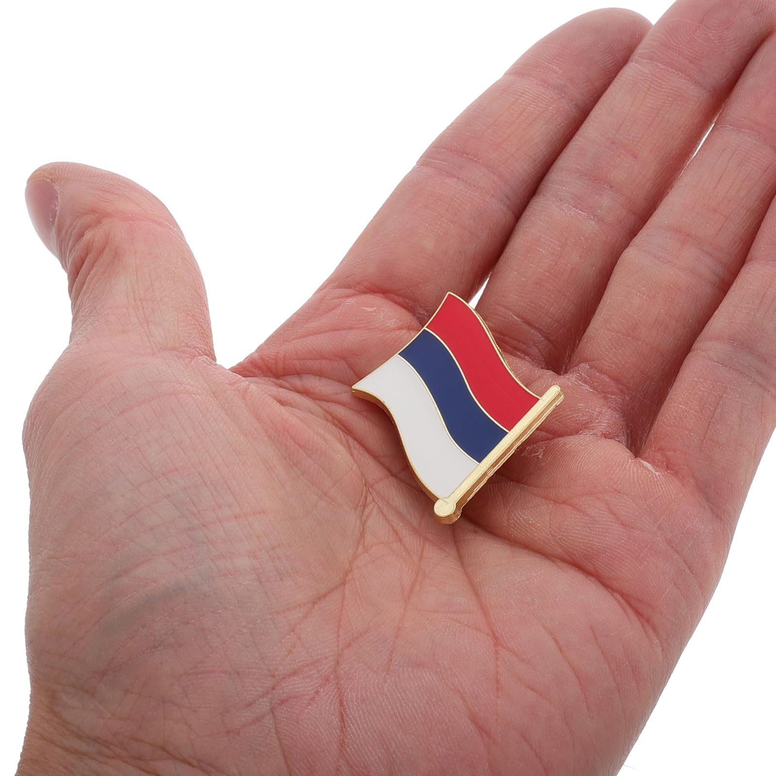 Set 3 Spille Patriottiche Bandiera Russa in Metallo Smaltato, Distintivi da Attività Scolastiche e Eventi