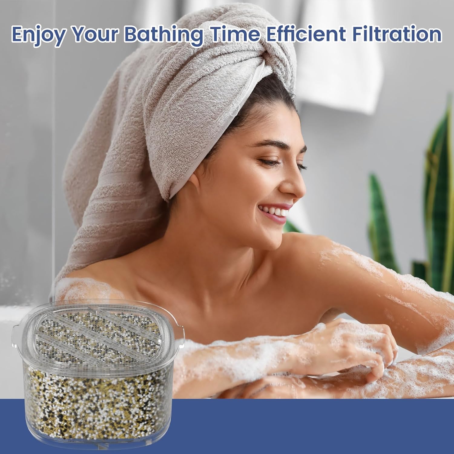 Baby Bath Tub Filter Device Cartridge Replacement Compatible with All Canopy Bath Tub Showerheads, Water Softener Filter for Hard Water, Reduce Chlorine and Harmful Substances 2 Packs